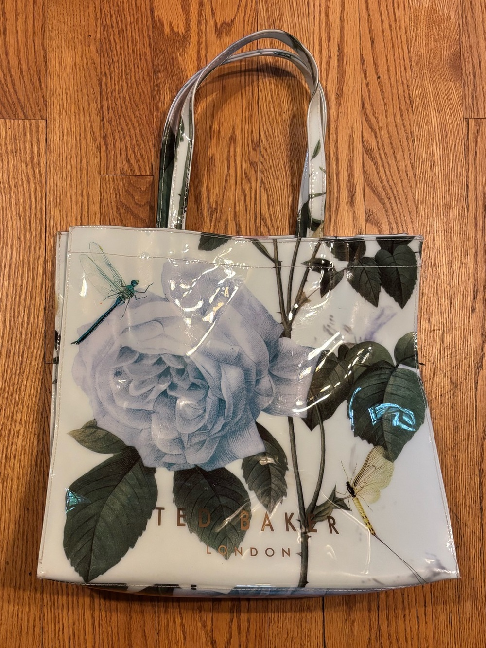 NWOT Beautiful Ted Baker Floral Patent Tote - Picture 6 of 14